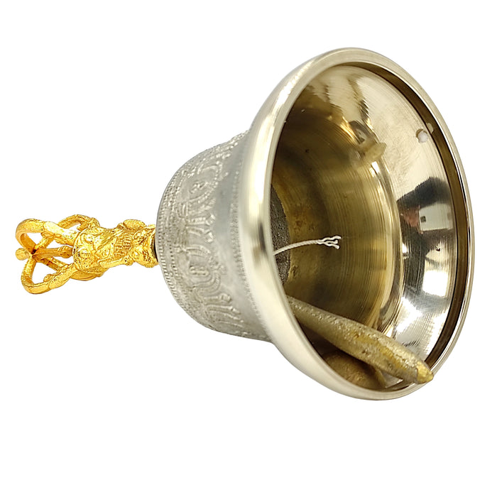 Ashtadhatu Tibetan Om Bell Fengshui Vastu Meditation Space Healing Spiritual Handicraft Product for Home, Office & Temple