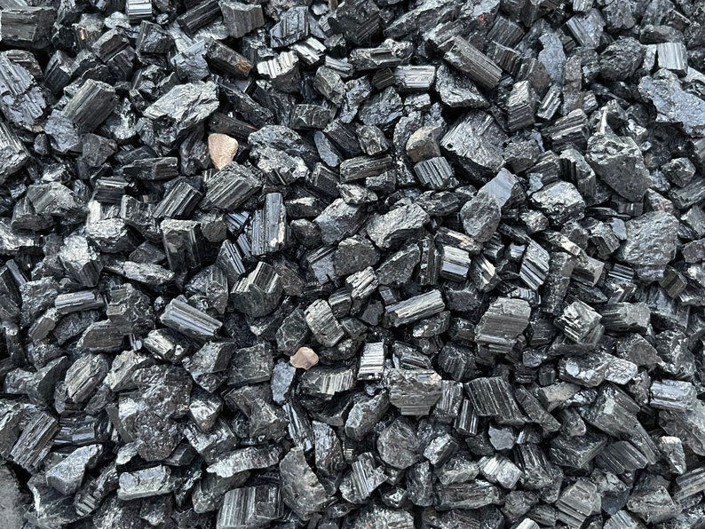 Natural Black Tourmaline Rough Stones