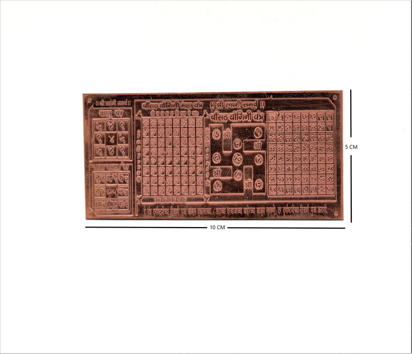 64 (Chausath) Yogini Yantra (Copper)