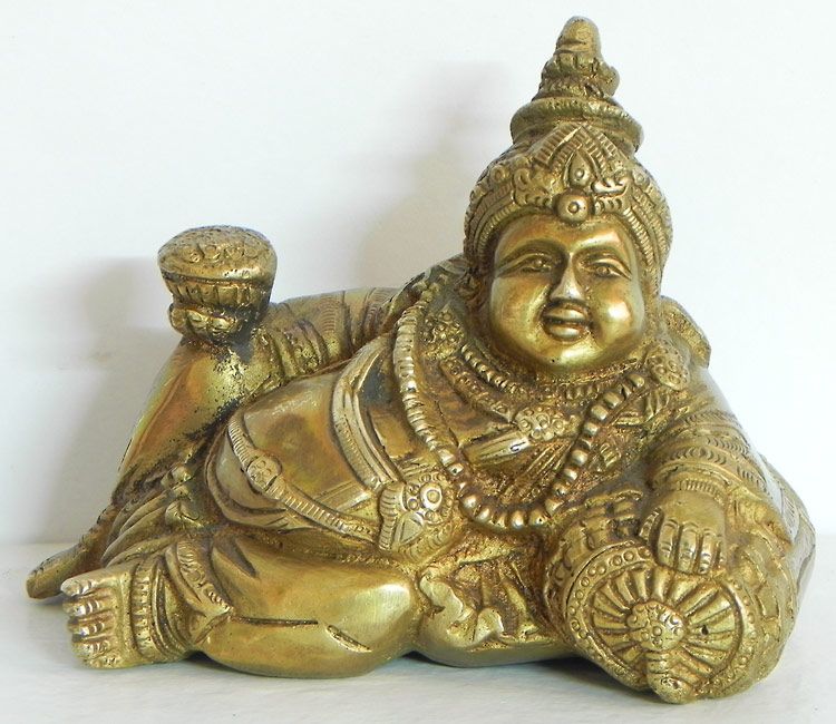 Lord Kuber Brass Murti Statue